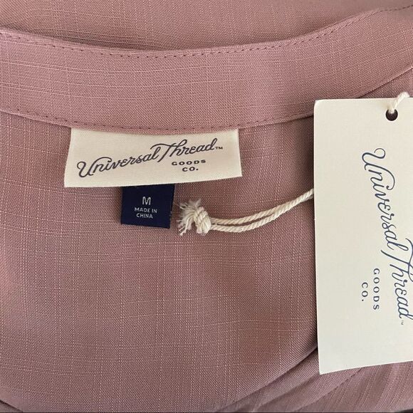 UNIVERSAL THREAD Pink Tie Front Top/Blouse NWT Medium - Picture 7 of 7